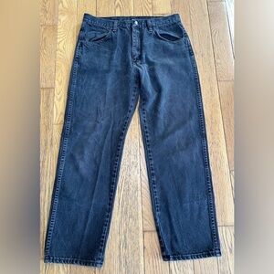 VTG - Rustler - Men’s Relaxed Fit Black Denim Jeans - Size 34 x 30